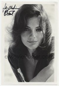 1a764 JACQUELINE BISSET signed 8x12 REPRO still '80s smiling portrait of beautiful English actress!