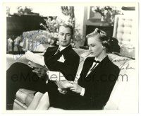 1a362 ALAN LADD/VERONICA LAKE signed 8.25x10 still '30s on couch going over scripts together!