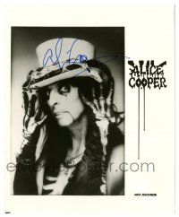 1a321 ALICE COOPER signed 8x10 music publicity still '80s best portrait of the rock 'n' roll legend