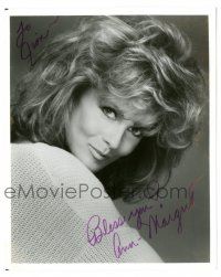 1a650 ANN-MARGRET signed 8x10 REPRO still '80s wonderful smiling portrait wearing white sweater!