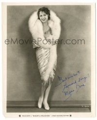 1a382 BILLIE DOVE signed 8.25x10 still '28 sexy & full-length with fur in Heart of a Follies Girl!