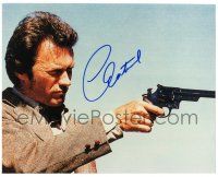 1a698 CLINT EASTWOOD signed color 8x10 REPRO still '00 with .44 Magnum as Dirty Harry Callahan!
