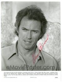 1a404 CLINT EASTWOOD signed 7.5x10 still '78 great close up from Every Which Way But Loose!