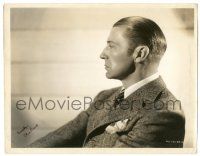 1a406 CLIVE BROOK signed 8x10.25 still '34 great close up profile portrait by Ernest Bachrach!