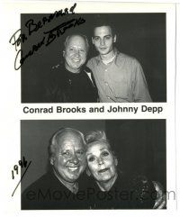 1a326 CONRAD BROOKS signed 8.25x10 publicity still '96 image with Johnny Depp!
