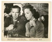 1a411 DANA ANDREWS signed 8x10 still '50 c/u in uniform with Susan Hayward in My Foolish Heart!