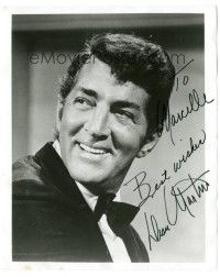 1a412 DEAN MARTIN signed 8.25x10 still '50s great close up smiling portrait wearing tuxedo!