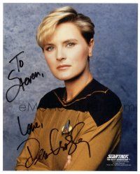 1a715 DENISE CROSBY signed color 8x10 REPRO still '00s from Stark Trek The Next Generation!
