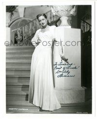 1a420 DOROTHY LAMOUR signed 8x10 still '38 in beautiful evening gown from The Big Broadcast of 1938!