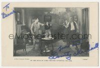 1a287 DOROTHY MACKAILL signed 5x7.5 magazine picture '25 in a scene with fighting men from Chickie!