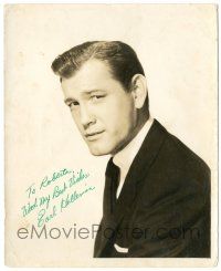 1a425 EARL HOLLIMAN signed 8.25x10 still '50s close portrait of the actor wearing suit & tie!
