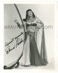 1a723 ELEANOR PARKER signed 8x10.25 REPRO still '80s sexy costume from never-made Cleopatra movie!