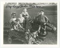 1a734 EUGENE LEE signed 8x10.25 REPRO still '90s Porky in wagon with other Our Gang kids!