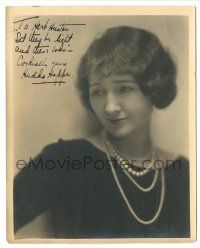 1a459 HEDDA HOPPER signed deluxe 8x10 still '20s the famous newspaper columnist by Henry Waxman!