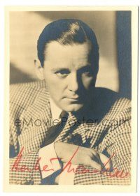 1a303 HERBERT MARSHALL signed deluxe 5x7 still '30s close up wearing suit & tie with arms crossed!