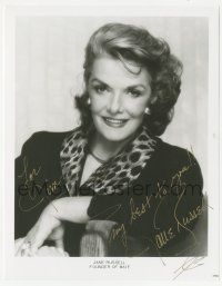 1a337 JANE RUSSELL signed 8x10.25 publicity still '80s great smiling portrait, Founder of WAIF!