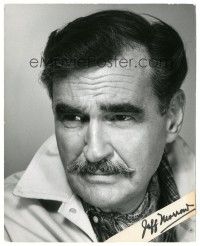 1a478 JEFF MORROW signed deluxe 8x10 still '80s great head & shoulders portrait with mustache!
