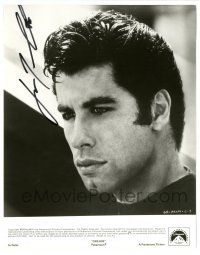 1a487 JOHN TRAVOLTA signed 8x10.25 still '78 best close portrait as Danny from Grease!
