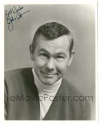 1a488 JOHNNY CARSON signed 8x10 still '50s head & shoulders smiling portrait of the TV legend!