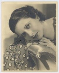 1a496 KAY FRANCIS signed deluxe 8x10 still '36 beautiful c/u laying her head on chair arm by Fryer!