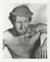1a828 LLOYD BRIDGES signed 8.25x10 REPRO still '80s barechested portrait of the star w/ cool hat!