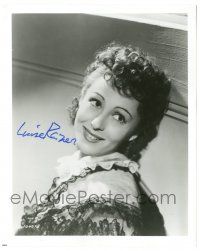 1a830 LUISE RAINER signed 8x10 REPRO still '80s wonderful smiling portrait from The Toy Wife!