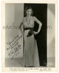 1a525 MAE CLARKE signed 8x10.25 still '31 full-length modeling pretty dress from The Good Bad Girl!
