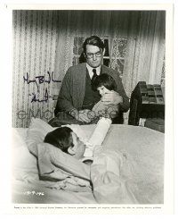 1a541 MARY BADHAM signed 8.25x10.25 still '63 with her co-stars from To Kill a Mockingbird!