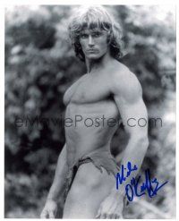 1a847 MILES O'KEEFFE signed 8x10 REPRO still '80s in the title role from Tarzan the Ape Man!