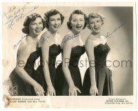 1a349 MOONMAIDS signed 8x10 music publicity still '40s by all FOUR members of the group!