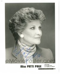 1a352 PATTI PAGE signed 8x10 publicity still '80s wonderful smiling profile portrait of the star!