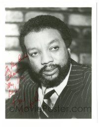 1a863 PAUL WINFIELD signed 7.75x10 REPRO still '80s great head & shoulders portrait in suit & tie!