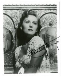 1a875 RHONDA FLEMING signed 8x10 REPRO still '80s cool waist-high portrait of the gorgeous star!