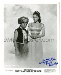 1a576 RICHARD EYER signed 8.25x10 still R75 as Genie with Kathryn Grant in 7th Voyage of Sinbad!