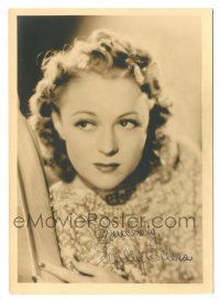 1a308 SALLY EILERS signed deluxe 5x7 still '30s head & shoulders portrait of the pretty actress!