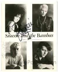 1a356 SIOUXSIE & THE BANSHEES signed 8x10 music publicity still '90 by FOUR members of the band!
