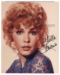 1a907 STELLA STEVENS signed color 8x10 REPRO still '80s wearing lace top from The Poseidon Adventure