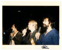 1a923 TOMMY CHONG signed color 8x10 REPRO still '90s w/ Cheech and Howard Hesseman at UCLA!