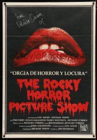 1a023 ROCKY HORROR PICTURE SHOW signed Argentinean '75 by Patricia Quinn, who was Magenta!