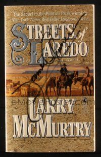 1a183 JAMES GARNER signed softcover book '94 Streets of Laredo, sequel to Lonesome Dove!