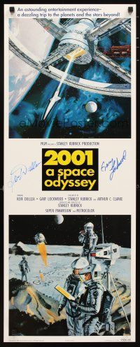 1a199 2001: A SPACE ODYSSEY signed 14x36 commercial poster '95 by Gary Lockwood AND Keir Dullea!
