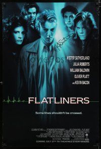 1a219 FLATLINERS signed advance 1sh '90 by Kiefer Sutherland, directed by Joel Schumacher!