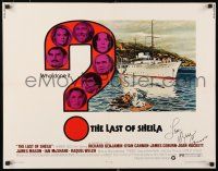 1a211 LAST OF SHEILA signed 1/2sh '73 by Dyan Cannon, Tanenbaum art of dead body floating by ship!