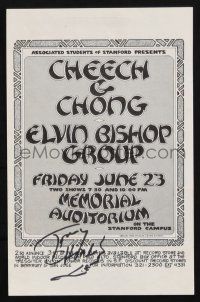 1a144 TOMMY CHONG signed herald '75 performing with Elvin Bishop Group on the Stanford campus!