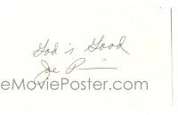 1a257 JOE PESCI signed 3x5 index card '80s it can be framed with a still, he wrote God is Good!
