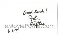1a258 JOHN FORSYTHE signed 3x5 index card '94 it can be matted & framed with a still!
