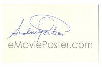 1a249 SIDNEY POITIER signed 3x5 index card + 8x10 still '50s can be matted & framed together!
