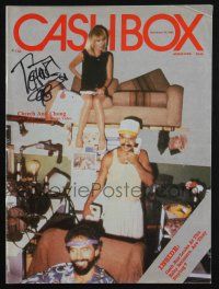 1a143 TOMMY CHONG signed magazine November 16, 1985 on the cover of Cash Box with Cheech Martin!