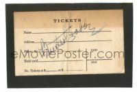1a295 BUSTER CRABBE signed 3x4 ticket envelope '30s the famous Flash Gordon star!