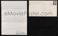 1a243 GEORGE NADER signed letter '54 thanking a fan for sending him photographs!